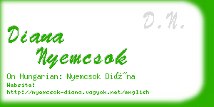 diana nyemcsok business card